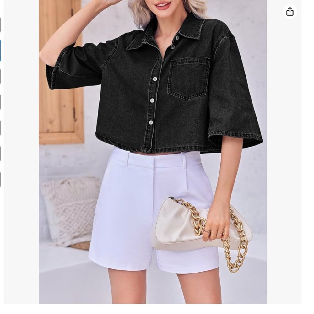 Tankaneo Denim Shirt Jean Jacket - Medium - NWT - Picture 2 of 5